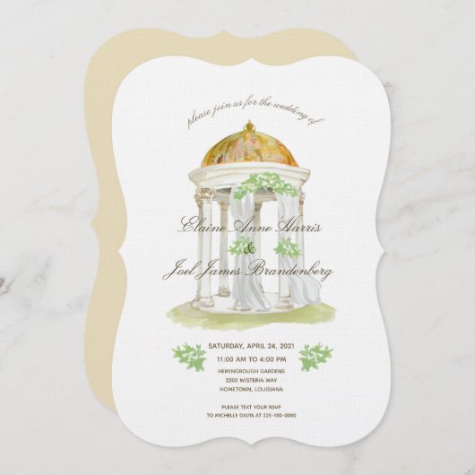 Einladung von Gazebo zur Hochzeit (Vorne/Hinten)