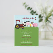 Einladung von Geburtstagstieren (Stehend Vorderseite)