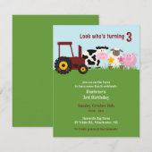 Einladung von Geburtstagstieren (Vorne/Hinten)