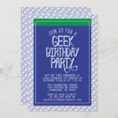 Einladung von Geek Birthday (Vorne/Hinten)