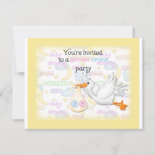 Einladung von Gelben Storch (Vorderseite)