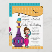 Einladung von Genie und Lamp (Vorne/Hinten)