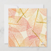 Einladung von gepressten Blätter (Rückseite)