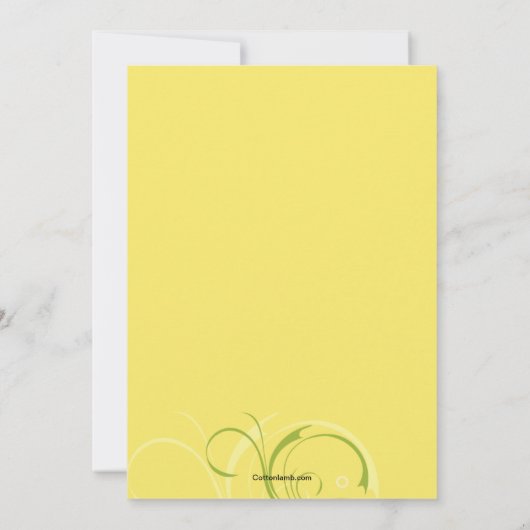 Einladung von Gerbera Daisies (Rückseite)