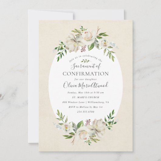 Einladung von Gilded Blooms zur Bestätigung (Vorderseite)