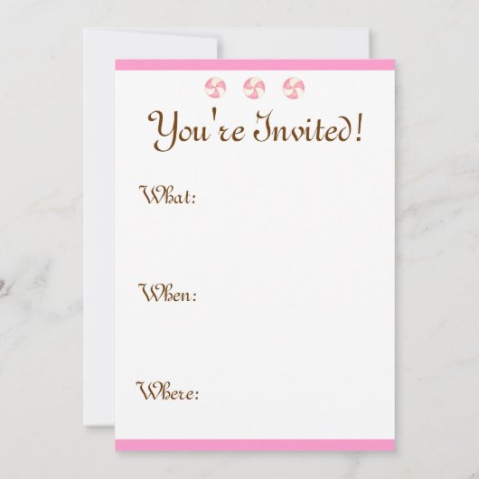 Einladung von Gingerbread House (Rückseite)