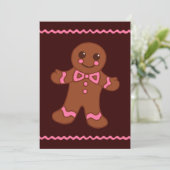 Einladung von Gingerbread Man (Stehend Vorderseite)