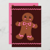 Einladung von Gingerbread Man (Vorne/Hinten)
