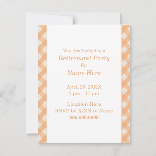 Einladung von Gingham (Rückseite)