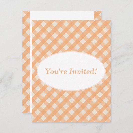 Einladung von Gingham (Vorne/Hinten)