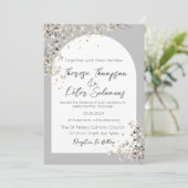 Einladung von Gipskraut Hochzeit (Stehend Vorderseite)