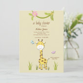 Einladung von Giraffe Baby Dusche (Stehend Vorderseite)