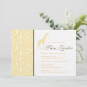 Einladung von Giraffe Baby Dusche (Stehend Vorderseite)