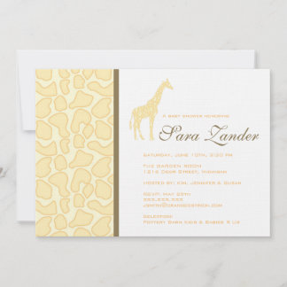 Einladung von Giraffe Baby Dusche