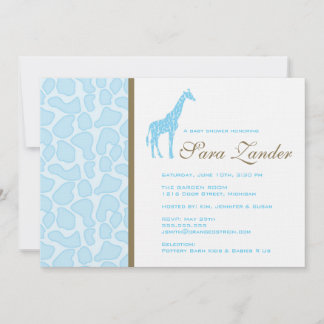 Einladung von Giraffe Baby-Dusche - Junge