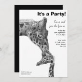 Einladung von Giraffe & Calf zum Geburtstag (Vorne/Hinten)