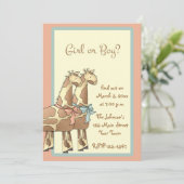 Einladung von Giraffe Gender (Stehend Vorderseite)