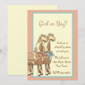 Einladung von Giraffe Gender (Vorne/Hinten)