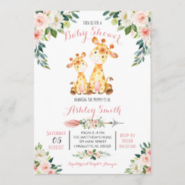 Einladung von Giraffe Safari Baby Shooter,