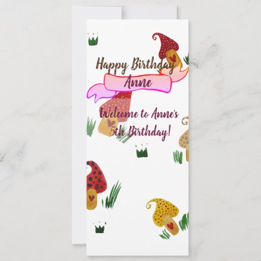 Einladung von Girl Birthday (Vorderseite)