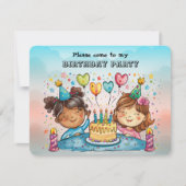 Einladung von Girl Birthday (Vorderseite)