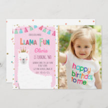 Einladung von Girl Llama zum Geburtstag
