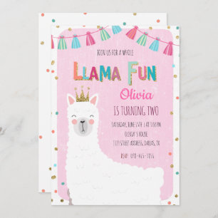 Einladung von Girl Llama zum Geburtstag