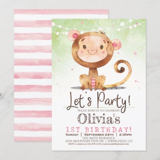 Einladung von Girl Monkey zur Geburtstagsparty