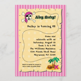 Einladung von Girl Pirate zum Geburtstag