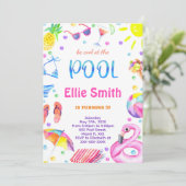 Einladung von Girl Pool (Stehend Vorderseite)