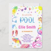 Einladung von Girl Pool (Vorderseite)