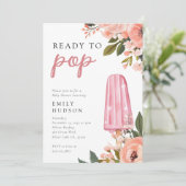 Einladung von Girl Ready to Pop Babydusche (Stehend Vorderseite)