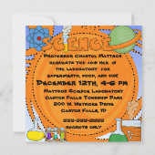 Einladung von Girl Science zum Geburtstag (Rückseite)