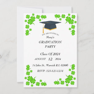 Einladung von Girls Irish Clover Graduation Party