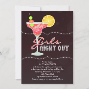 Einladung von Girls Night Out Junggeselinnen-Absch