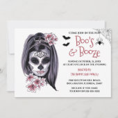 Einladung von Girly Boo's & Booze Halloween-Party (Vorderseite)
