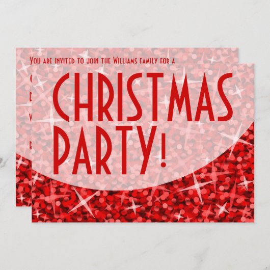 Einladung von Glitz Rote Kurve "Weihnachts-Party" (Vorne/Hinten)