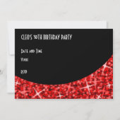 Einladung von Glitz Rote schwarze Kurve (Rückseite)