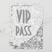 Einladung von Glitz "Silver"-Kurve "VIP Pass" (Vorne/Hinten)