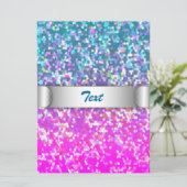 Einladung von Glitzer Graphic Background (Stehend Vorderseite)