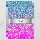 Einladung von Glitzer Graphic Background (Vorne/Hinten)