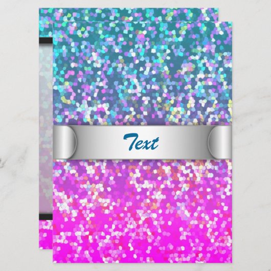 Einladung von Glitzer Graphic Background (Vorne/Hinten)