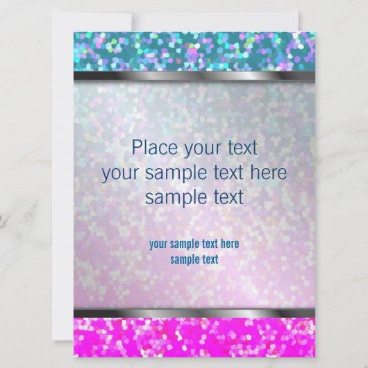 Einladung von Glitzer Graphic Background (Rückseite)