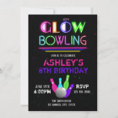 Einladung von Glow Bowling (Vorderseite)
