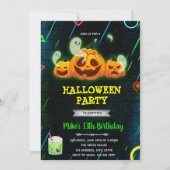 Einladung von Glow Halloween-Party (Vorderseite)