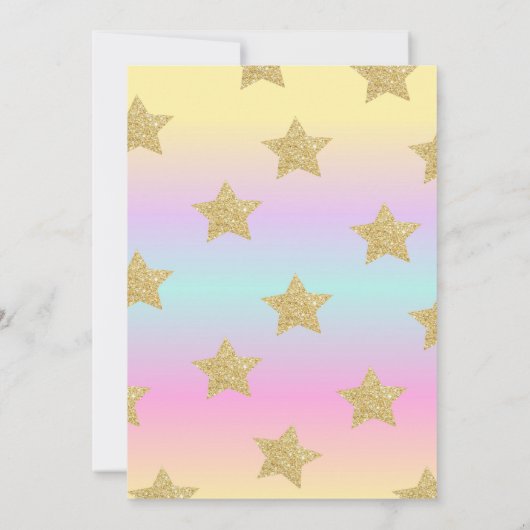 Einladung von Glow Unicorn, Unicorn (Rückseite)