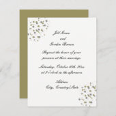 Einladung von Gold Blush Confetti Hochzeit (Vorne/Hinten)