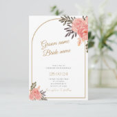 Einladung von Gold Boho zum Blumenwettbewerb (Stehend Vorderseite)