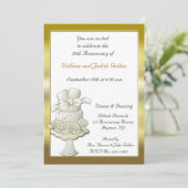 Einladung von Gold Cake (Stehend Vorderseite)