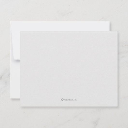 Einladung von Gold Floral Wedding (Rückseite)